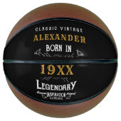 Persoonlijk geboortedag monogram Legendary Vader Basketbal (Voorkant)