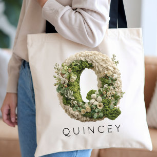 Persoonlijk Geborduurd Bloemmotief Neppe Bruidsmei Tote Bag