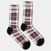 Persoonlijk geborduurd Schotse ruitpatroon in bord Sokken (Rechts)