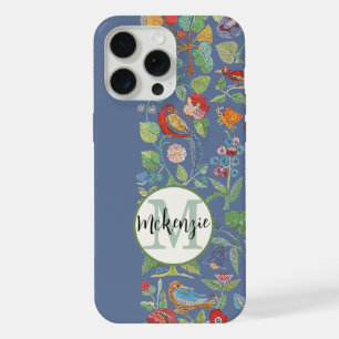 Persoonlijk Geborduurd Vintage Patroon iPhone 15 Pro Max Hoesje