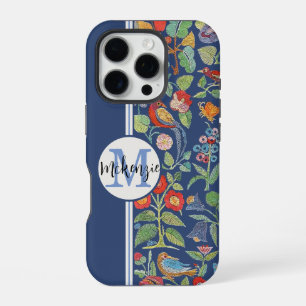 Persoonlijk Geborduurd Vintage Patroon iPhone 16 Pro Hoesje