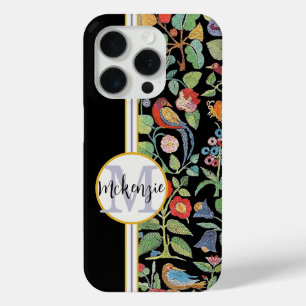 Persoonlijk Geborduurd Vintage Patroon Nepborduurw iPhone 15 Pro Case