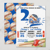 Persoonlijk Geboren Twee Ballen Verjaardag Kaart (Voorkant / Achterkant)