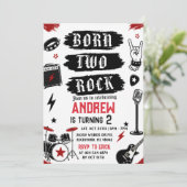Persoonlijk Geboren Two Rock Verjaardag Kaart (Staand voorkant)