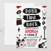 Persoonlijk Geboren Two Rock Verjaardag Kaart (Voorkant / Achterkant)