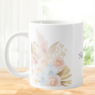 Persoonlijk Gebrand Geurig Tropisch Bloemen Boeket Grote Koffiekop