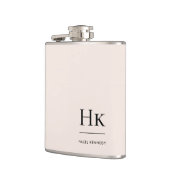 Persoonlijk Gebrand Roze Chic Jonggezellenfeest Heupfles (Links)