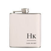 Persoonlijk Gebrand Roze Chic Jonggezellenfeest Heupfles (Voorkant)