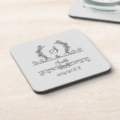 Persoonlijk Gebrandmerkt Familie Naam Schrift blad Bier Onderzetter (Linkerzijde)