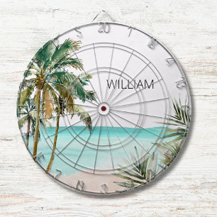 Persoonlijk Gebrandmerkte Tropische Palmboomblader Dartbord
