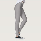 Persoonlijk gebreid grijs gestreept wit monogram leggings (Rechts)