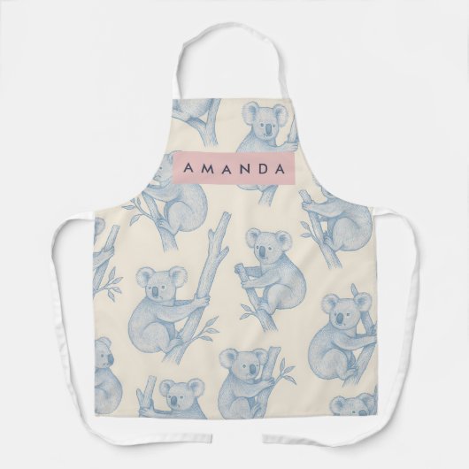 Persoonlijk Gebreid Koala Patroon Schort (Voorkant)