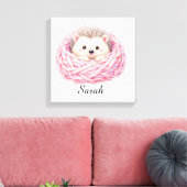 Persoonlijk Gebreide Egel Canvas Afdruk (Insitu (Woonkamer))