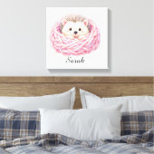 Persoonlijk Gebreide Egel Canvas Afdruk (Insitu (Slaapkamer))