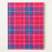 Persoonlijk Gebruikt Roze Fuchsia Geruit Preppy Planner (Achterkant)