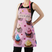 Persoonlijk Gedecoreerde Regenboog Cupcake Confett Schort (Insitu)