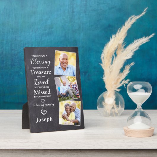 Persoonlijk gedenkteken 3 Foto Fotoplaat (Zijkant)