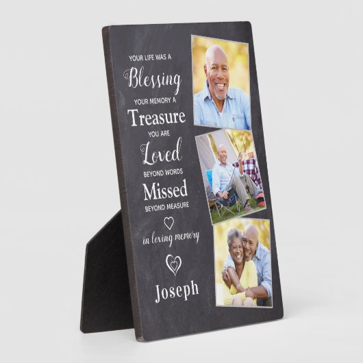 Persoonlijk gedenkteken 3 Foto Fotoplaat (Zijkant)