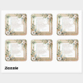 Persoonlijk Gedicht Voor De Vrouw Van De Dominee A Vierkante Sticker (Vel)