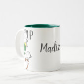 Persoonlijk geef Pelican en Kikker nooit op Tweekleurige Koffiemok (Voorkant links)