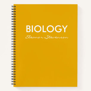 Persoonlijk Geel Biologie Wetenschap Grafiekpapier Notitieboek
