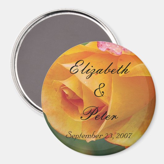 Persoonlijk Geel Verblindend Roos Magneet (Voorkant / Achterkant)