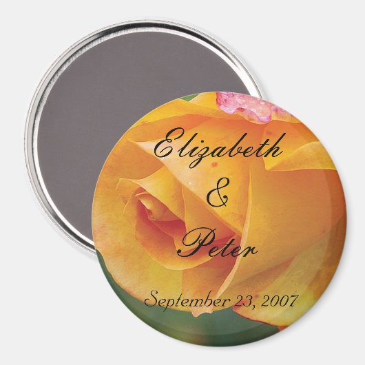 Persoonlijk Geel Verblindend Roos Magneet (Voorkant / Achterkant)