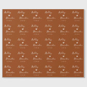 Persoonlijk gegersonaliseerd Terracotta modern huw Cadeaupapier (Vlak)