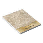 Persoonlijk Geglitterd Gescheurd Folie Papier Notitieblok (Schuin)