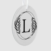 Persoonlijk gegraveerd geschenk met monogram ornament (voorkant)