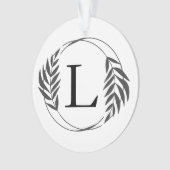 Persoonlijk gegraveerd geschenk met monogram ornament (voorkant)