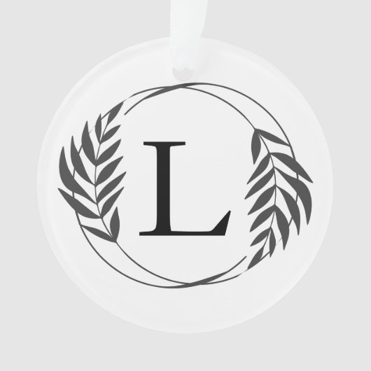 Persoonlijk gegraveerd geschenk met monogram ornament (voorkant)