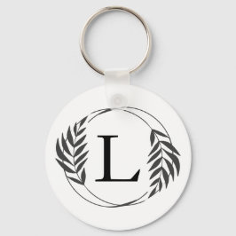 Persoonlijk gegraveerd geschenk met monogram sleutelhanger