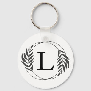 Persoonlijk gegraveerd geschenk met monogram sleutelhanger