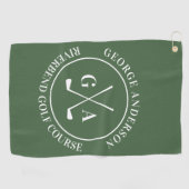 Persoonlijk gegraveerd golfclublogo cadeau golfhanddoek (Horizontaal)
