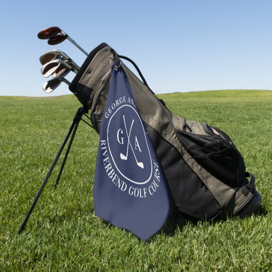 Persoonlijk gegraveerd golfclublogo cadeau golfhanddoek (Groen)