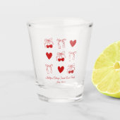 Persoonlijk gegraveerd kers bachelorette-partij sh shot glas (Voorkant)