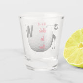 Persoonlijk gegraveerd leuk golfbal thema shotglas shot glas (Achterkant)