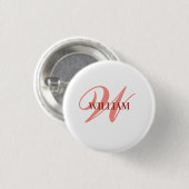 Persoonlijk Gegraveerd Monogramcadeau Ronde Button 3,2 Cm (Voorkant /achterkant)