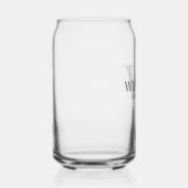 Persoonlijk gegraveerde bruidsjonker monogram & na blikvorm glas (Rechts)