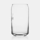 Persoonlijk gegraveerde bruidsjonker monogram & na blikvorm glas (Links)