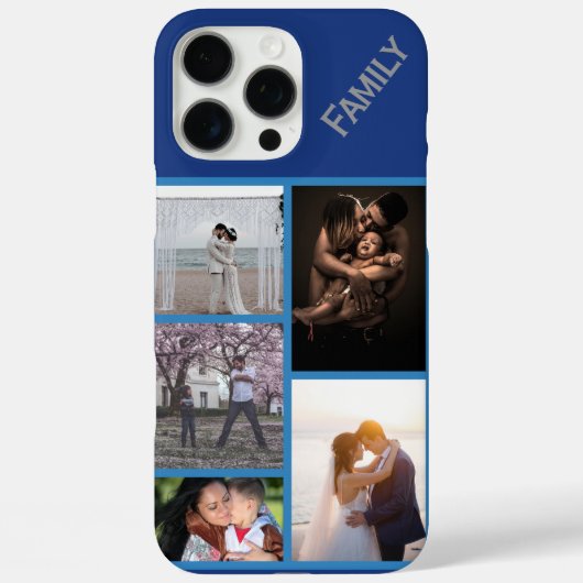Persoonlijk gegraveerde foto's navyblauw telefoonh Case-Mate iPhone case (Achterkant)