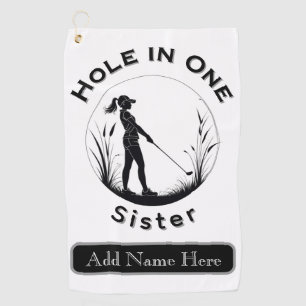 Persoonlijk gegraveerde golf hole in 1 golfhanddoek