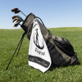 Persoonlijk gegraveerde golf hole in 1 golfhanddoek (Groen)