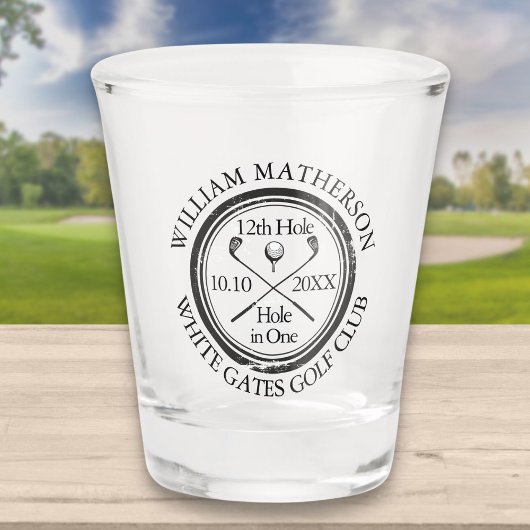 Persoonlijk gegraveerde golf hole-in-one shot glas