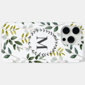 Persoonlijk gegraveerde groene eucalyptus tropisch Case-Mate iPhone case (Achterkant (horizontaal))