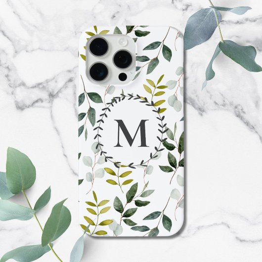 Persoonlijk gegraveerde groene eucalyptus tropisch Case-Mate iPhone case