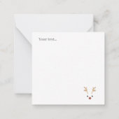 Persoonlijk gegraveerde kerstbomen en auto in het  notitiekaartje (Achterkant)