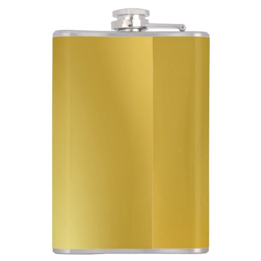 Persoonlijk gegraveerde monogram klassieke gouden heupfles (Achterkant)