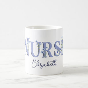 Persoonlijk Gegraveerde Mooie Bloemige Monogram Ve Koffiemok